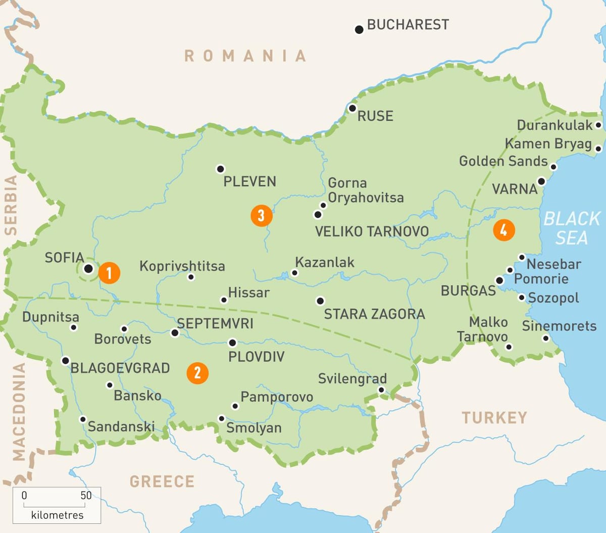 Η βουλγαρία περιφέρειες χάρτης