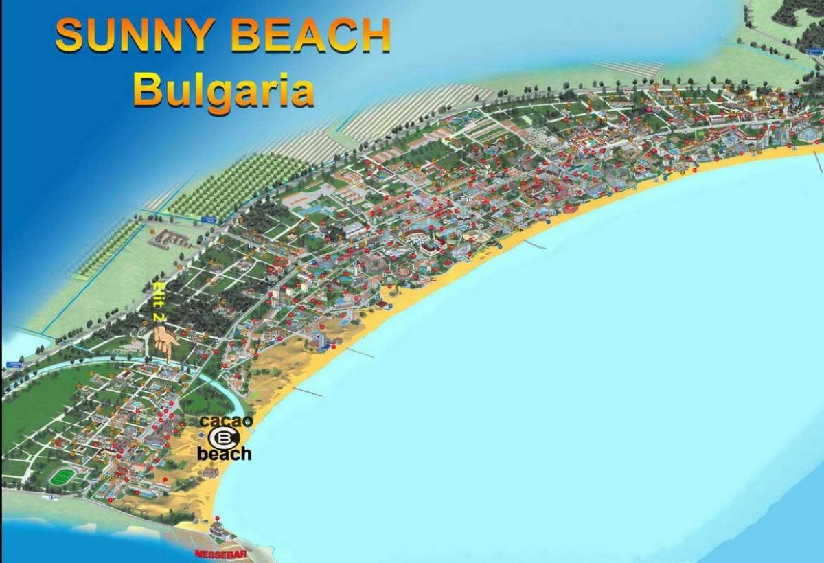 χάρτης της cacao beach Βουλγαρία