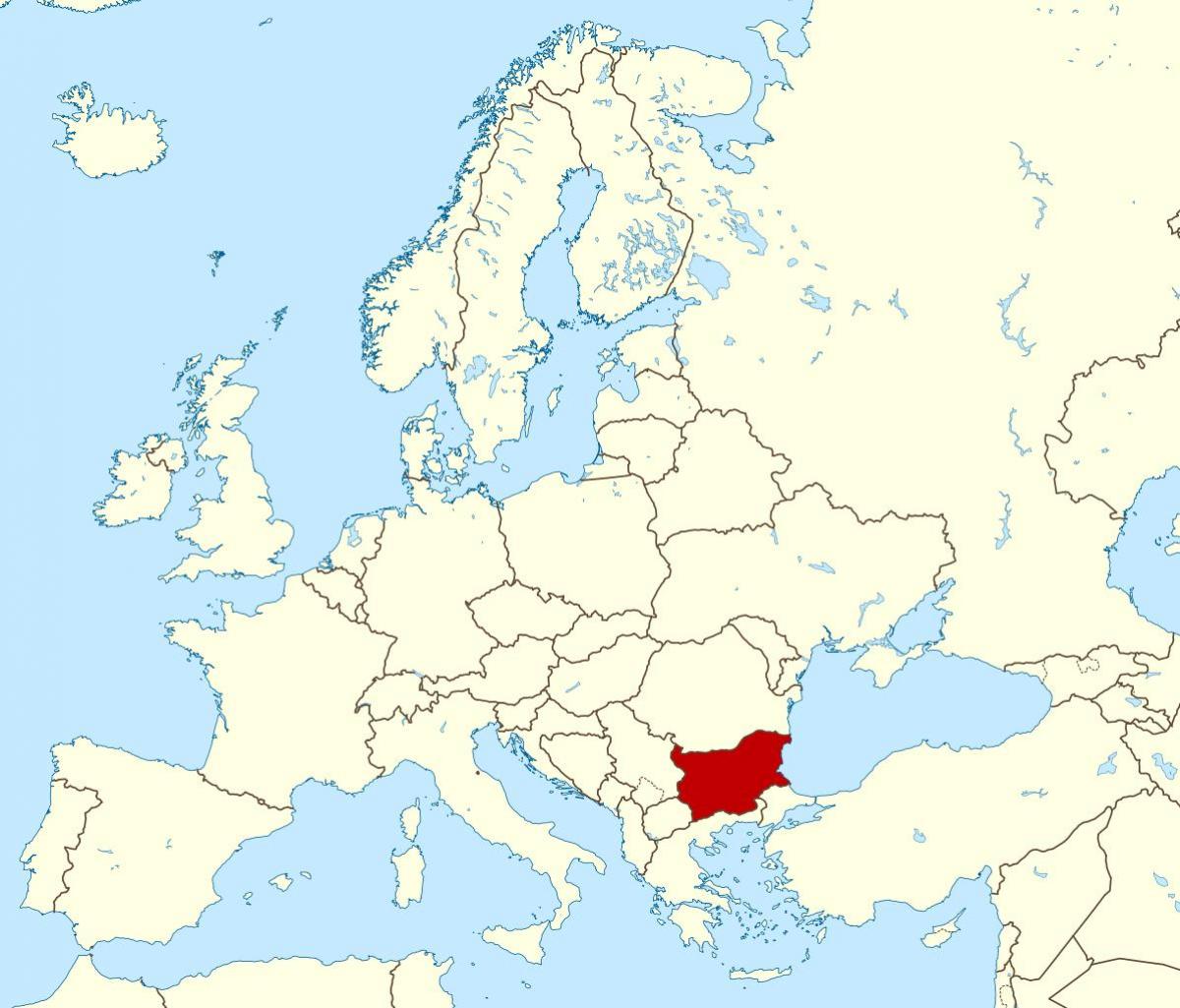 χάρτης που δείχνει τη Βουλγαρία