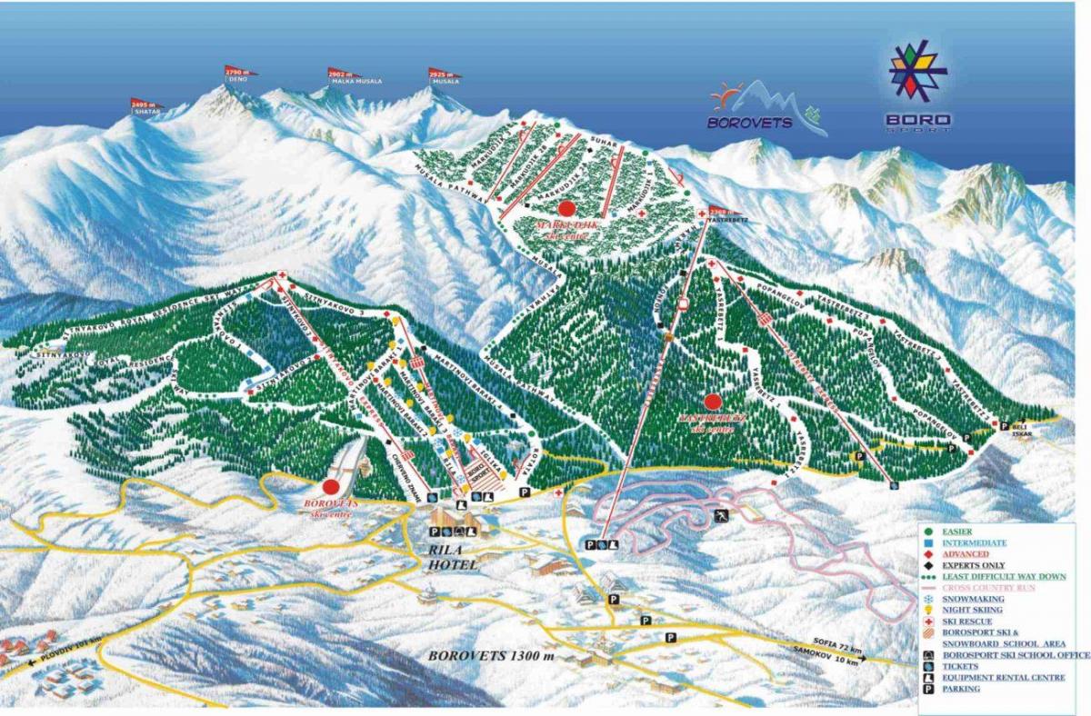Η βουλγαρία σκι χάρτης