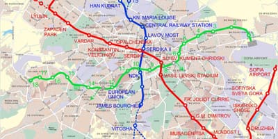 Χάρτης της Βουλγαρίας μετρό