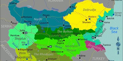 Χάρτης της Βουλγαρίας αεροδρόμια
