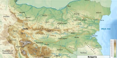 Χάρτης της Βουλγαρίας γεωγραφία
