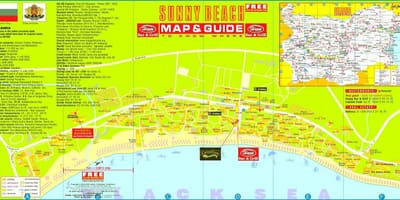 Τουριστικός χάρτης του sunny beach, Βουλγαρία