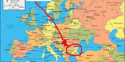 Χάρτης της Βουλγαρίας γύρω χώρες