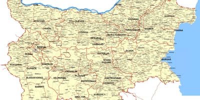 Βουλγαρία χάρτης της χώρας