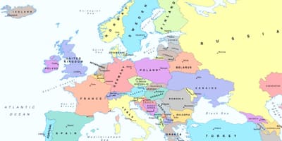 Χάρτης της ευρώπης με τη Βουλγαρία